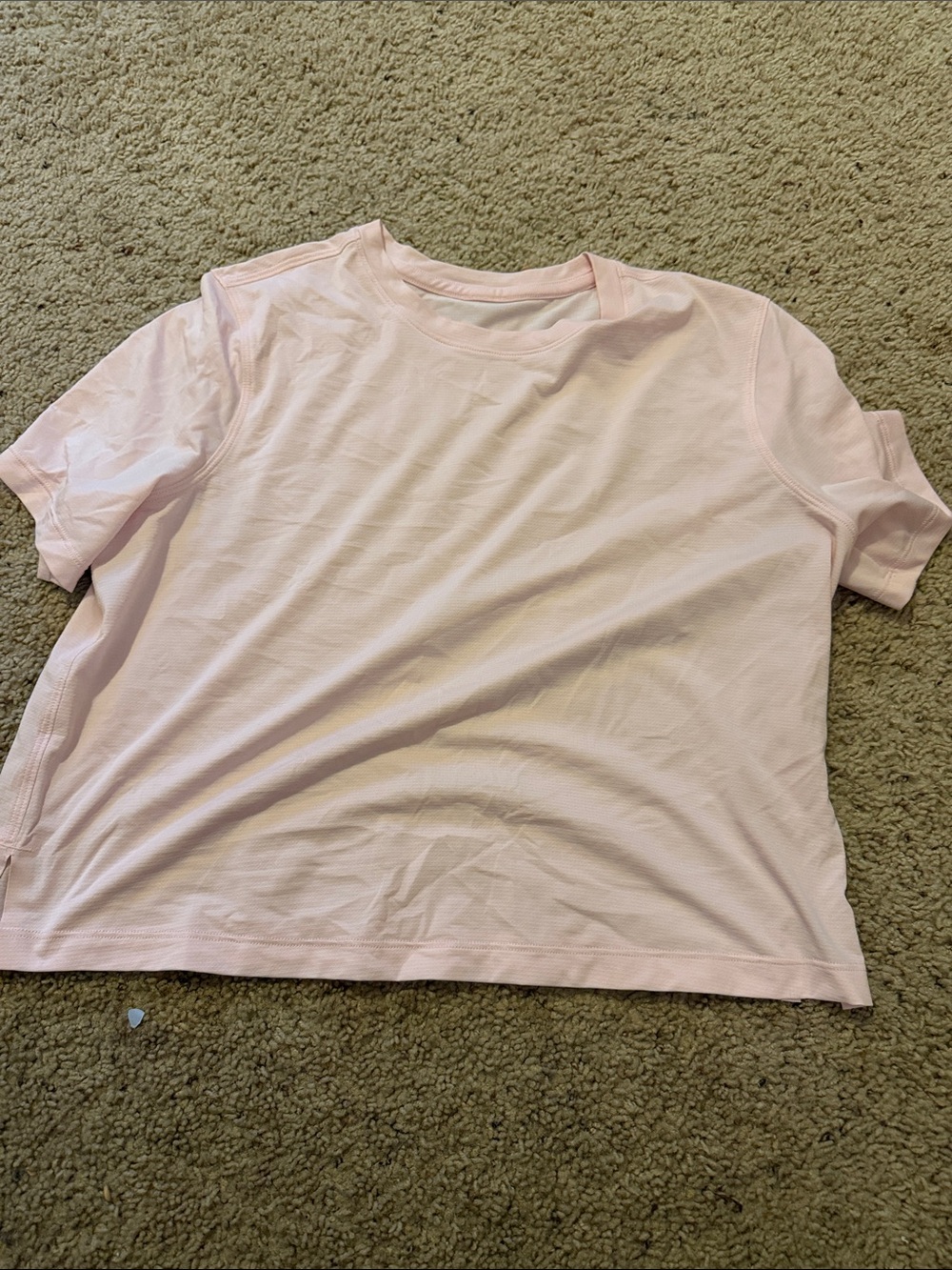 lululemon athletica Short Sleeve Crew crop top Tee in Pale Pink